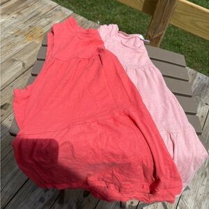 Coral and Pink Tank Tops